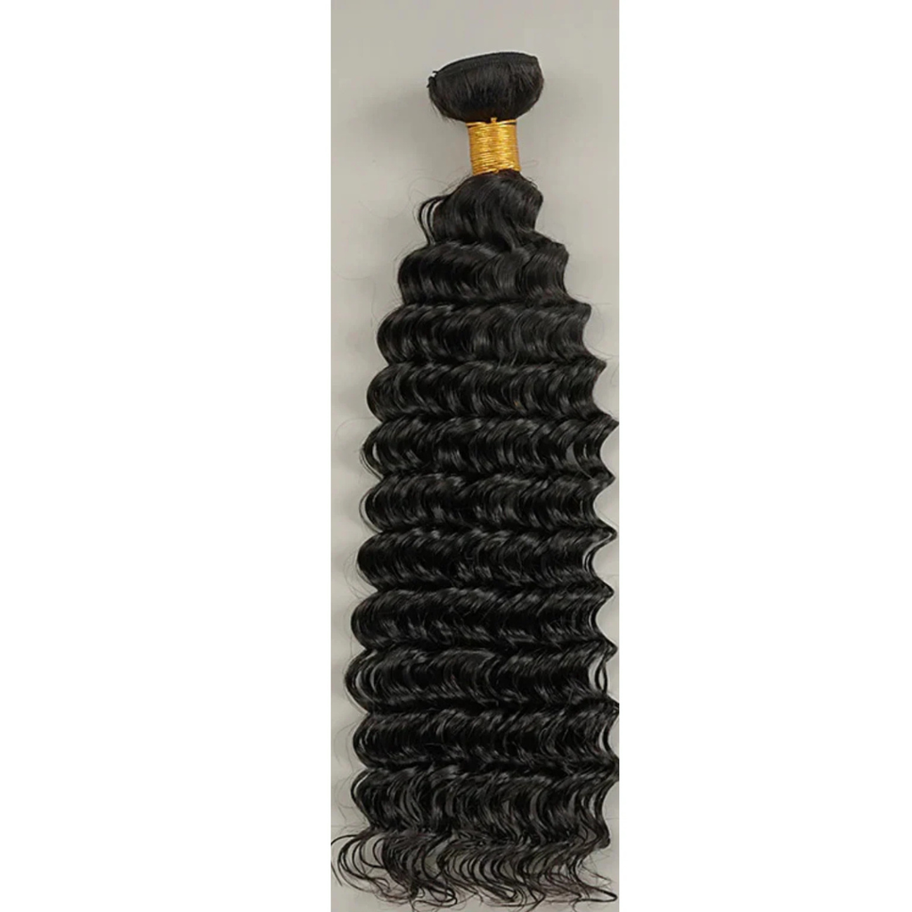 9A Loose Deep Wave Bundle Hair 100% Human Virgin Hair Weave Natural Black