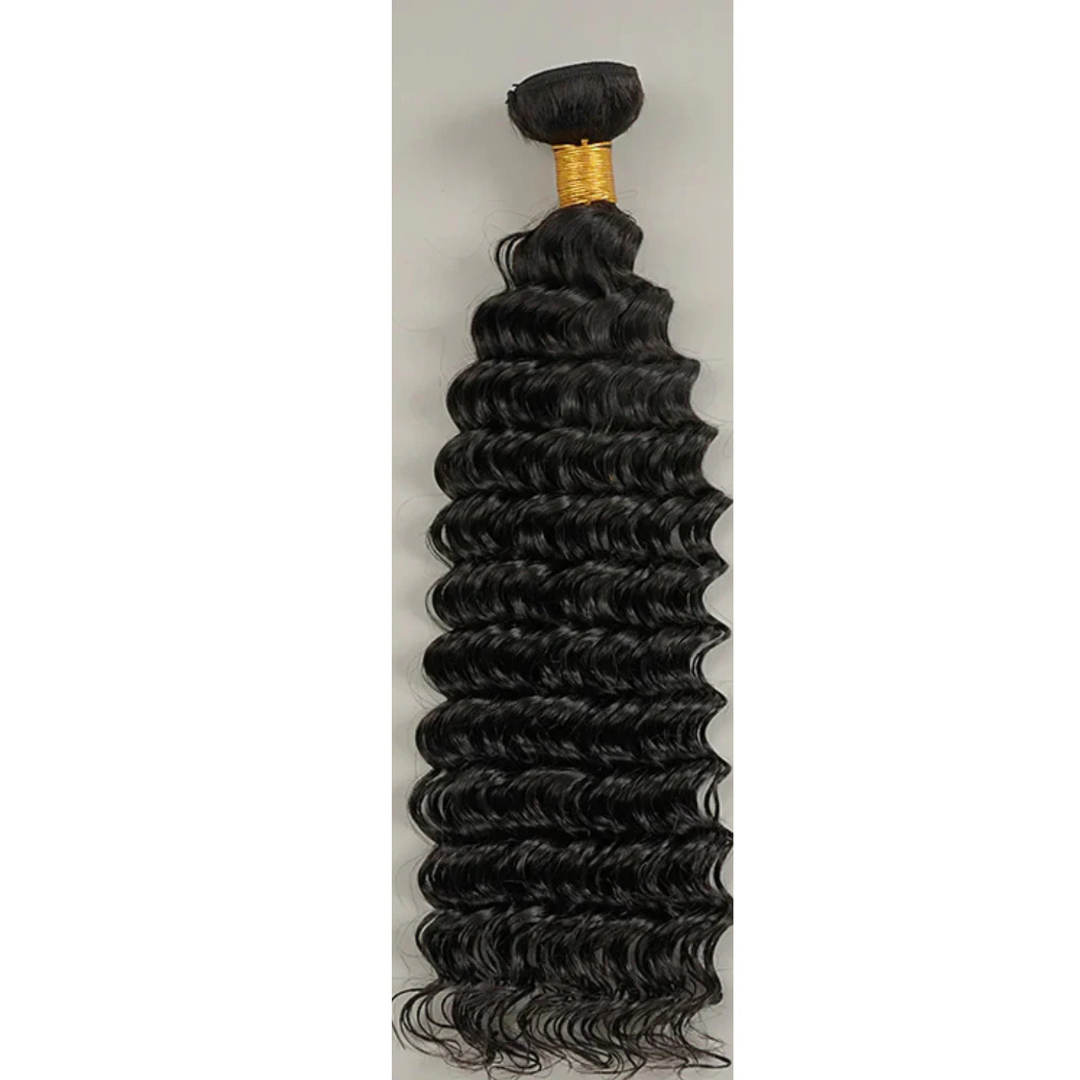 9A Loose Deep Wave Bundle Hair 100% Human Virgin Hair Weave Natural Black