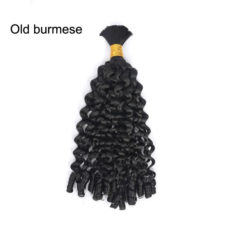 Curly Hair Weftless Bulk Hair 9A Virgin Human Hair For Boho Braided Hair