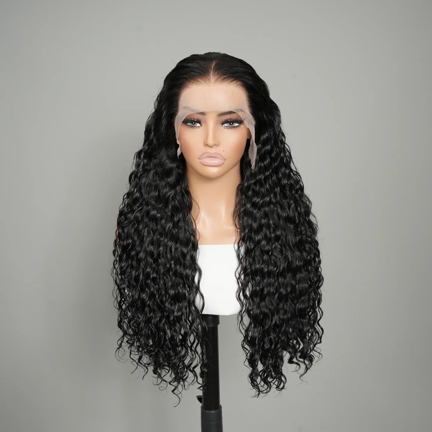 9A Loose Deep Wigs Human Hair Wigs 13×4 / 13×6 Frontal HD Lace Natural Black
