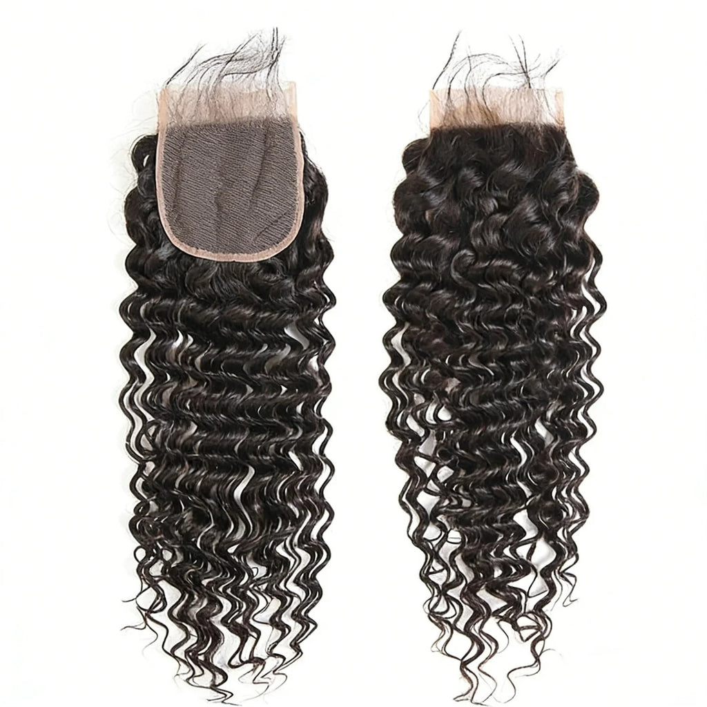 Human Hair Deep Wave 5x5/4x4 Lace Closure Human Virgin Hair HD Lace