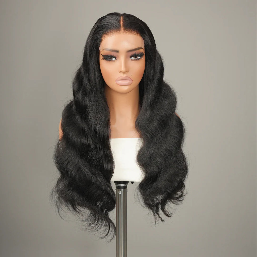 9A Body Wave Wigs 5×5 Transparent Lace Wig / 5×5 HD Lace Wig Black Human Hair
