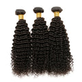 Kinky Curly Hair Bundle Weft Steaming processed 9A Virgin Human Hair Black