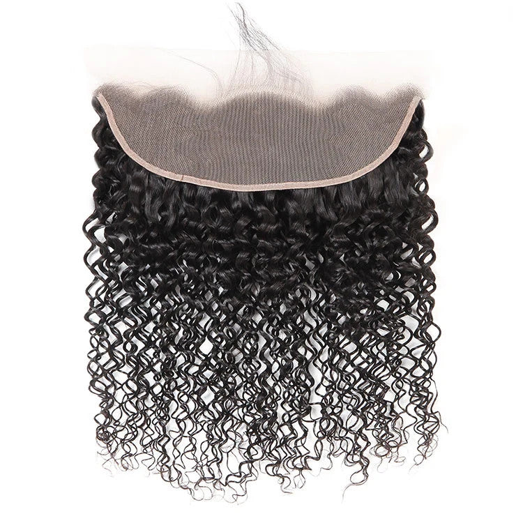 Human Hair 13*4 Curly Lace Frontal Curly Human Virgin Hair