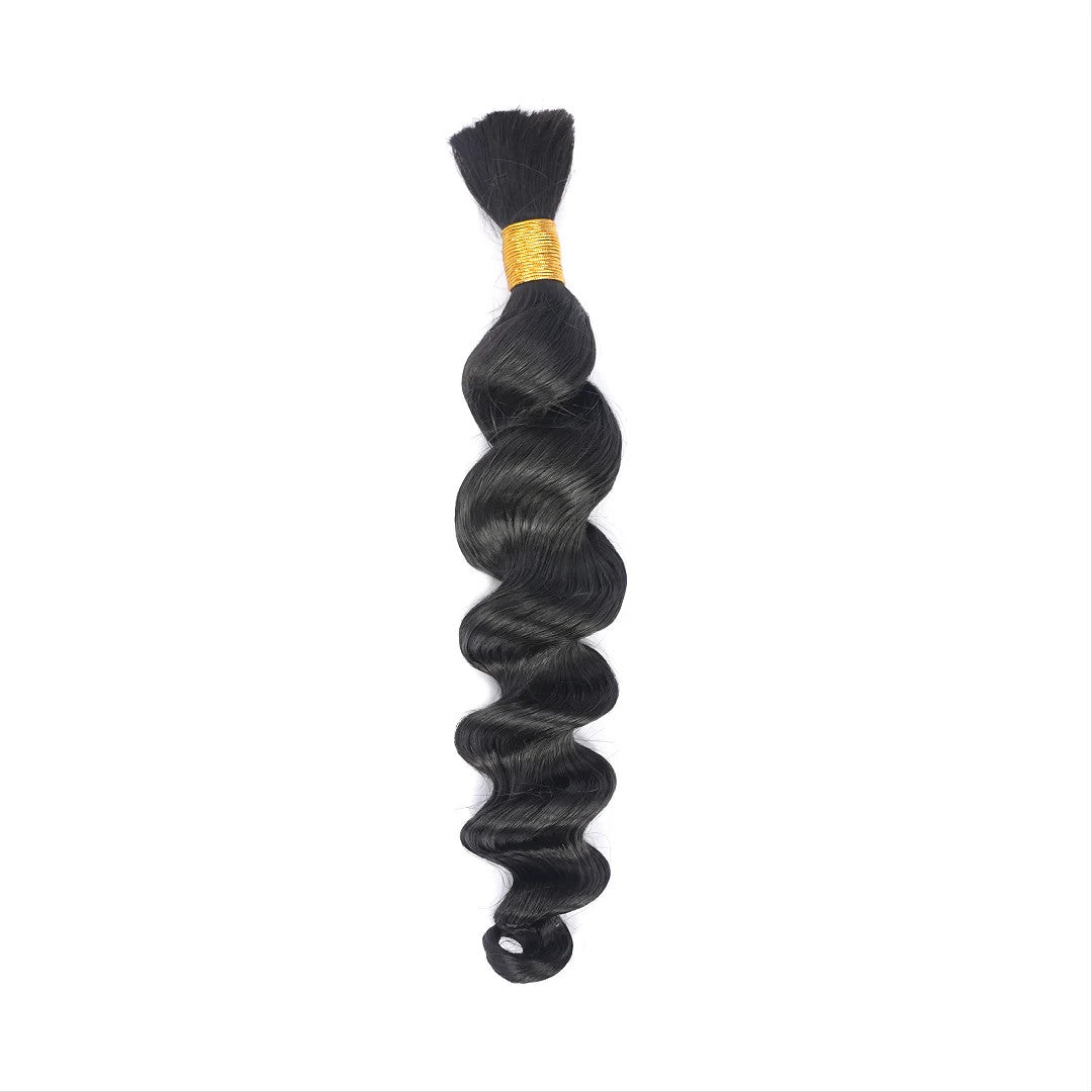 Loose Deep Wave Human Hair Bulk 100% Unprocessed Hair Bulk Weave Soft No Weft