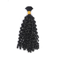 Old Burmese ( Pineapple Curl) Hair Weftless Bulk 9A Virgin Human Hair Black