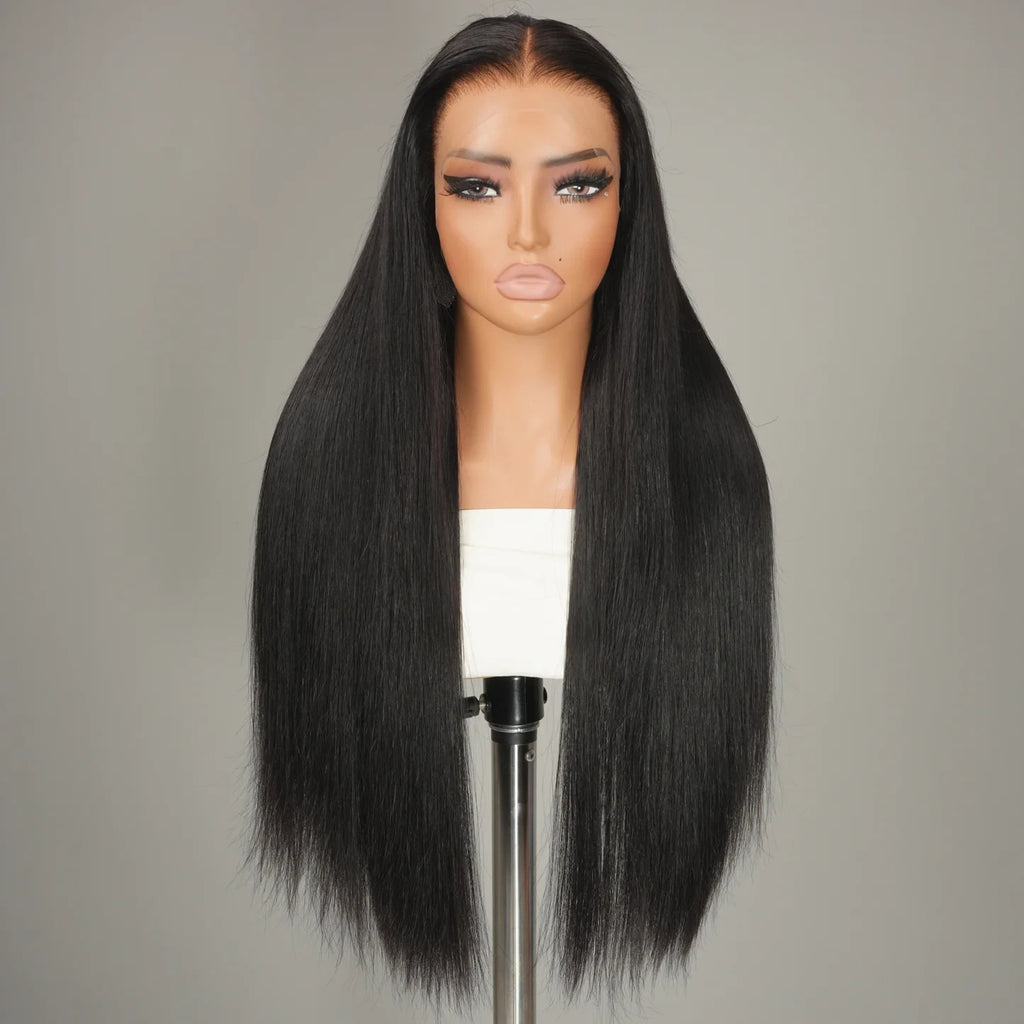 9A Straight Wigs 13×4 HD Lace Wig/13×6 HD Lace Wig Natural Black Human Hair