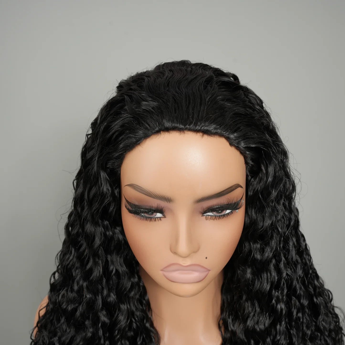 9A Virgin Hair Loose Deep Half Wig With Drawstring Flip Over Wig 100% Human Hair