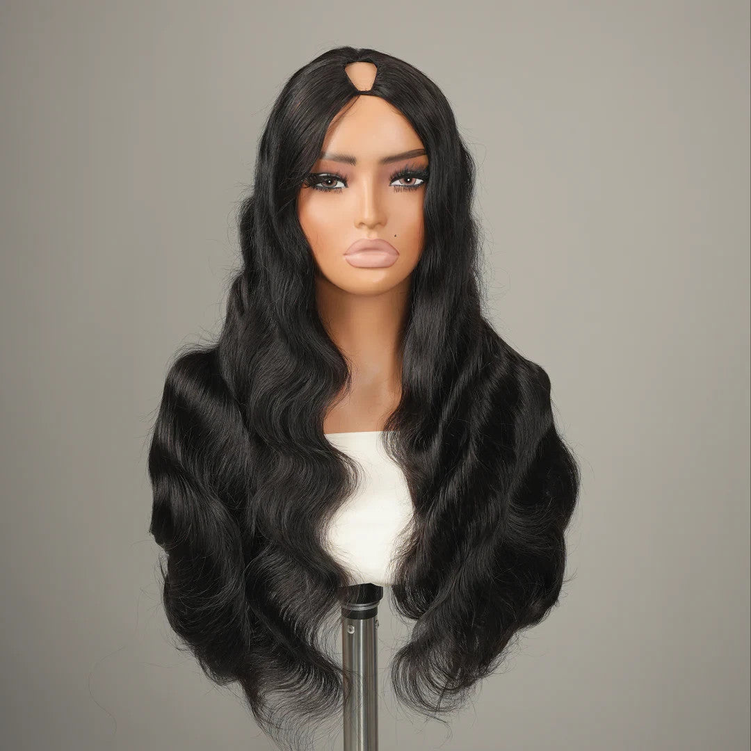 9A Virgin Hair U Part Wig Glueless V Part Wig Body Wave Wigs