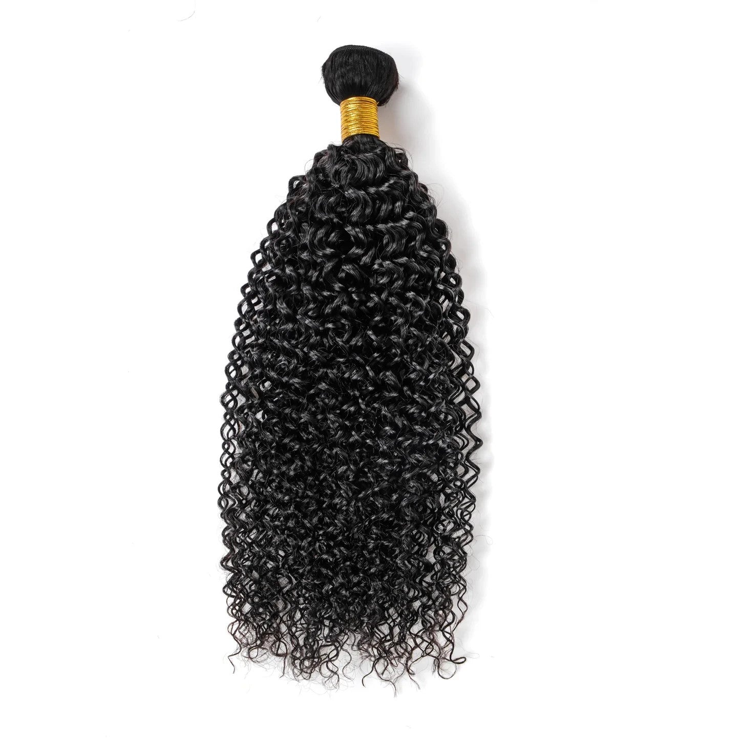 Curly Hair Bundle Weft Steaming Processed 9A Virgin Human Hair Natural Black