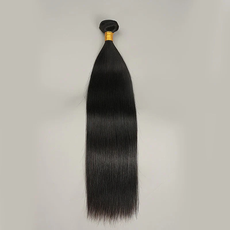 9A Straight 100% Unprocessed Virgin Human Hair Weave Bundles Natural Black