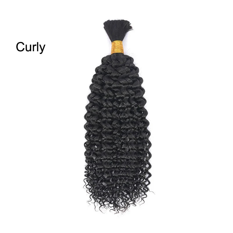Curly Hair Weftless Bulk Hair 9A Virgin Human Hair For Boho Braided Hair