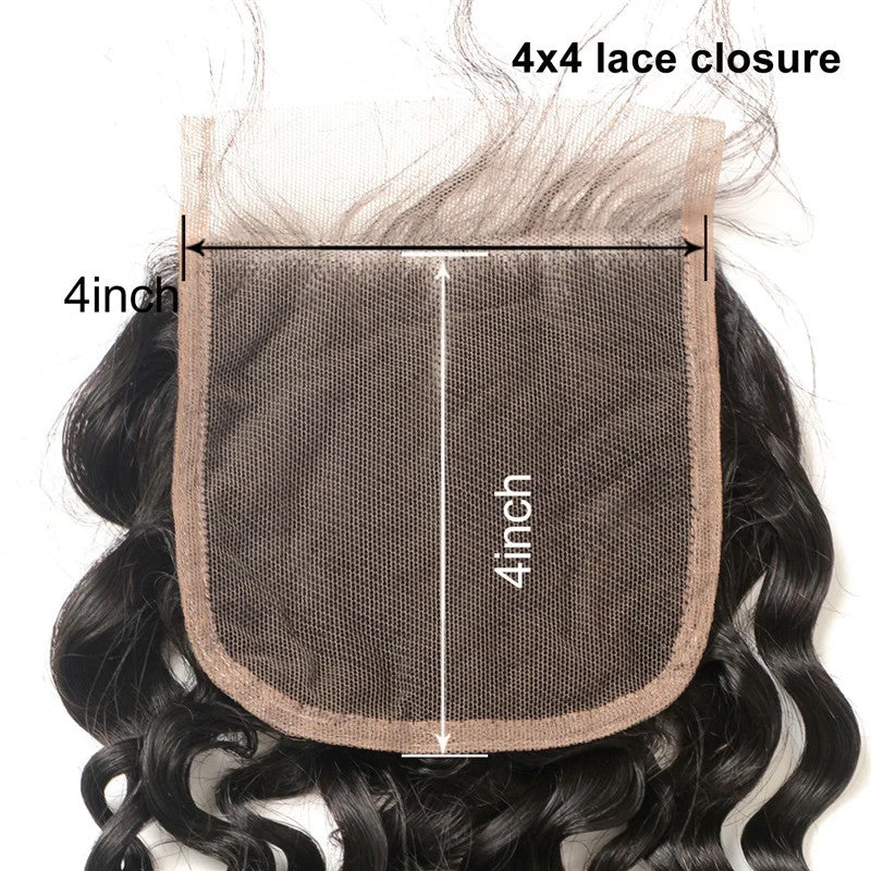 Human Hair Deep Wave 5x5/4x4 Lace Closure Human Virgin Hair HD Lace