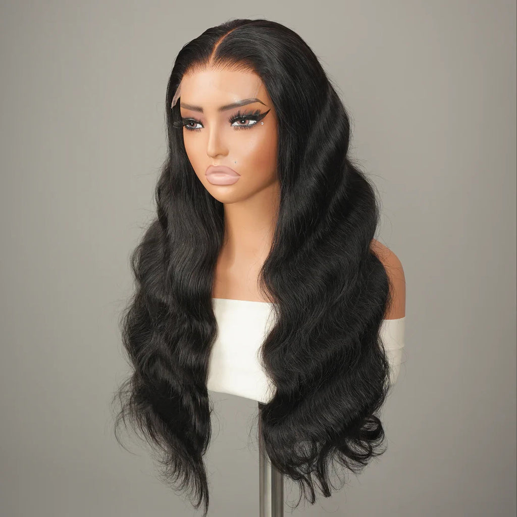 9A Body Wave Wigs 5×5 Transparent Lace Wig / 5×5 HD Lace Wig Black Human Hair