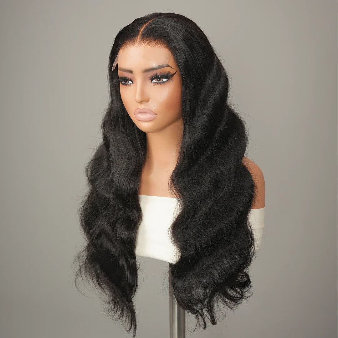 9A Body Wave Wigs 5×5 Transparent Lace Wig / 5×5 HD Lace Wig Black Human Hair