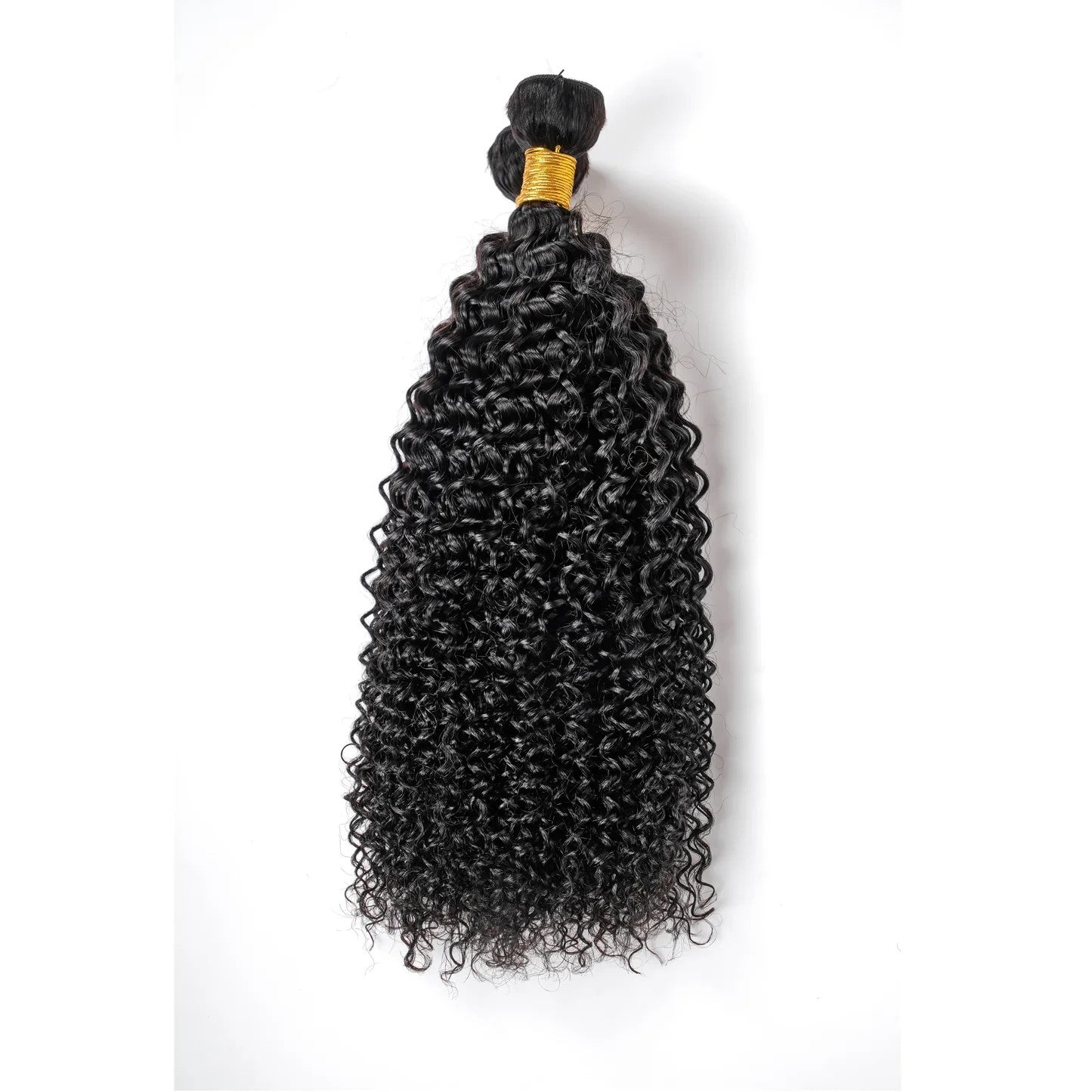 Curly Hair Bundle Weft Steaming Processed 9A Virgin Human Hair Natural Black