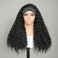 9A Virgin Hair Deep Wave Headband Wig Natural Black