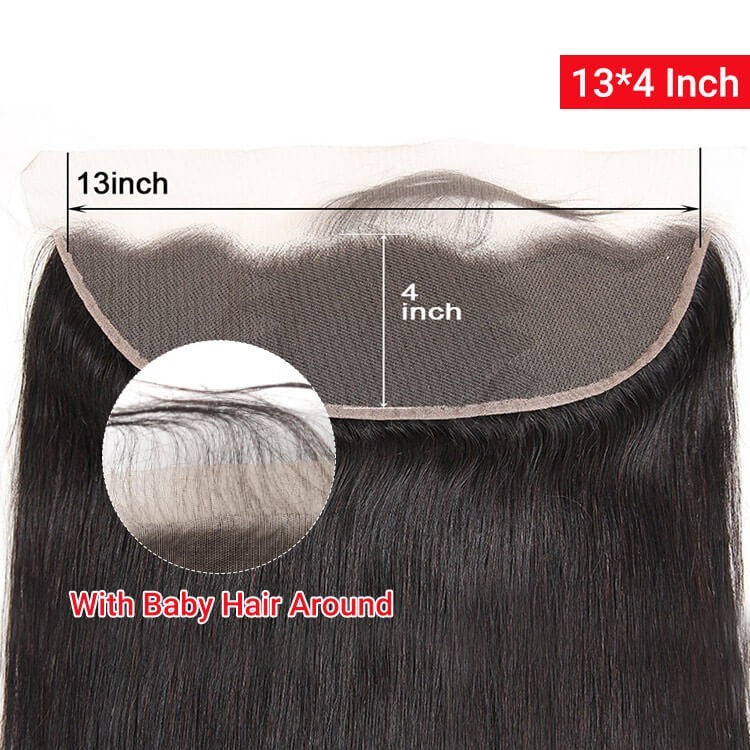 Human Hair 13*4 Straight Lace Frontal Straight Human Virgin Hair