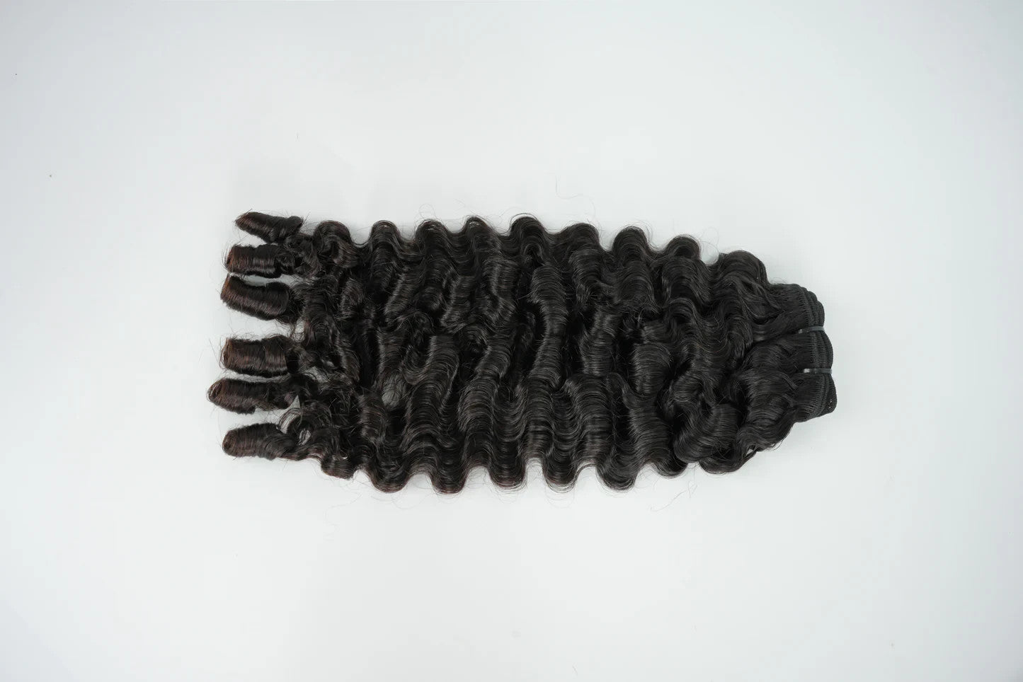 Raw Hair Burmese Curl Hair Bundle Weft 100% Unprocessed Raw Human Hair Black