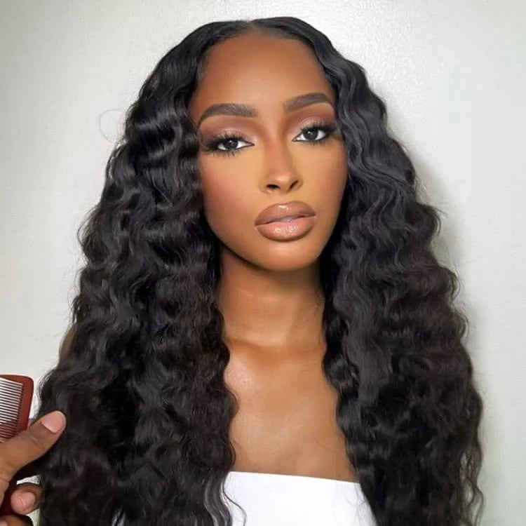9A Loose Deep Wave Bundle Hair 100% Human Virgin Hair Weave Natural Black