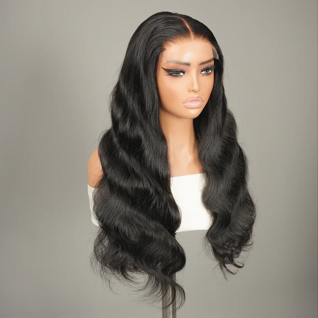 9A Body Wave Wigs 5×5 Transparent Lace Wig / 5×5 HD Lace Wig Black Human Hair