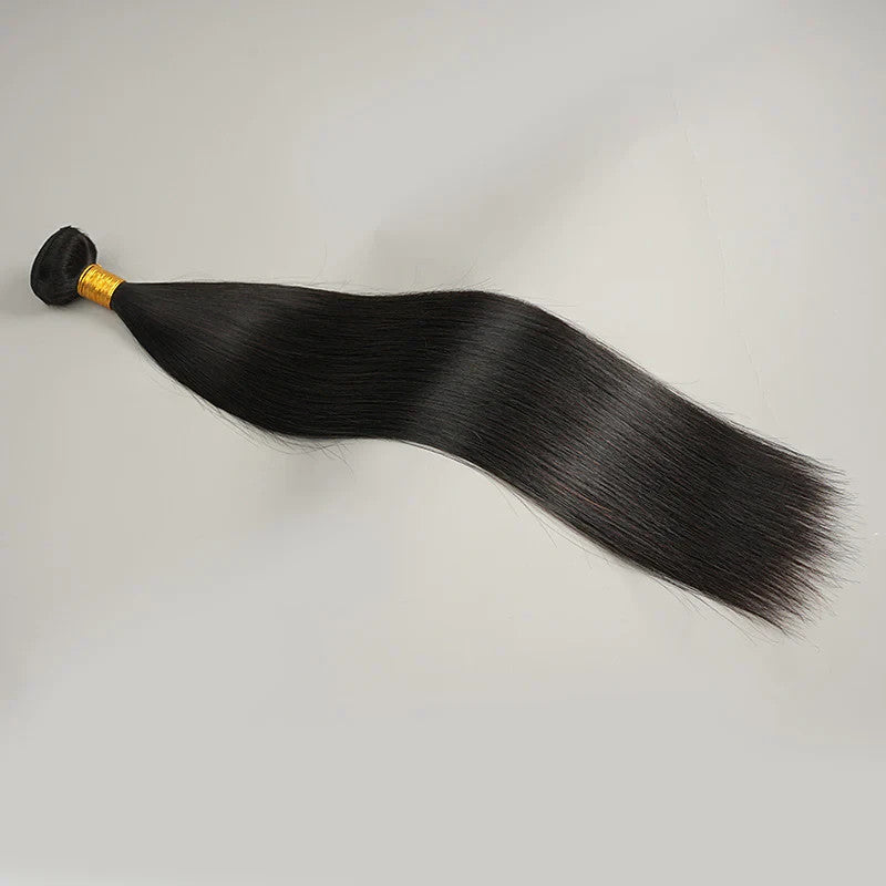 9A Straight 100% Unprocessed Virgin Human Hair Weave Bundles Natural Black