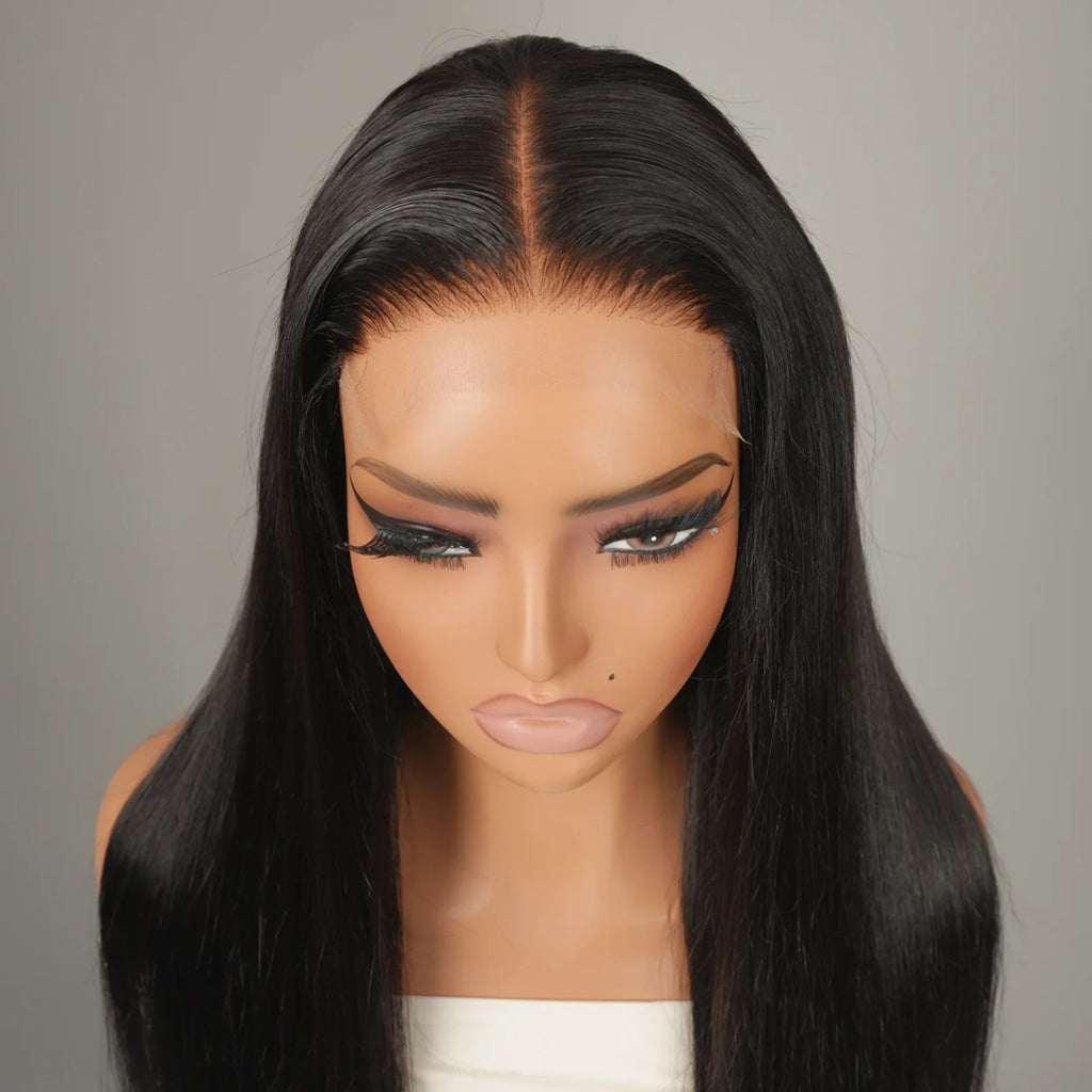 9A Straight Wigs 5×5 Transparent Lace Wig/5×5 HD Lace Wig Natural Black