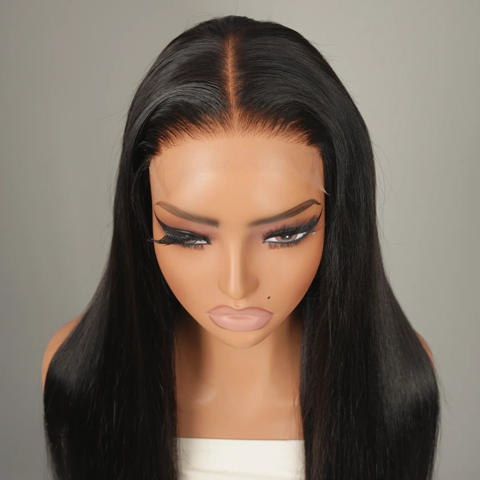9A Straight Wigs 5×5 Transparent Lace Wig/5×5 HD Lace Wig Natural Black