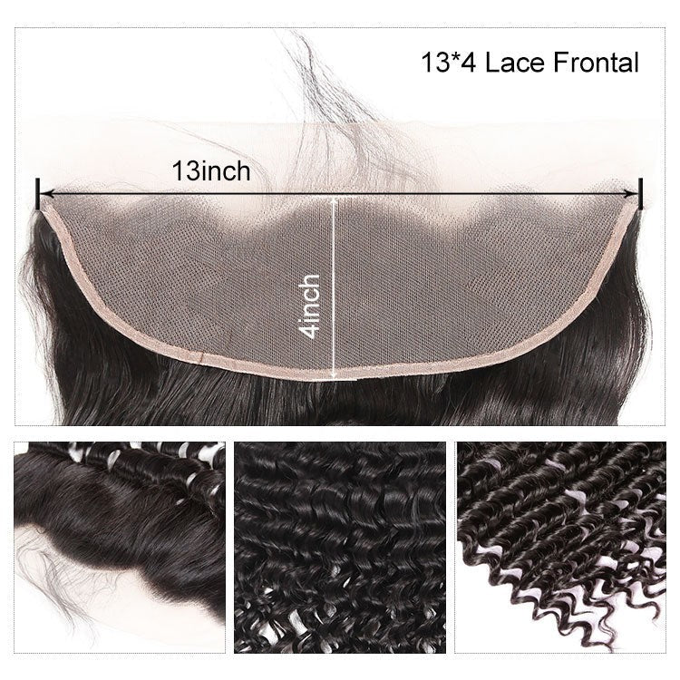 Human Hair 13*4/13x6 HD Lace Deep Wave Lace Frontal Human Virgin Hair