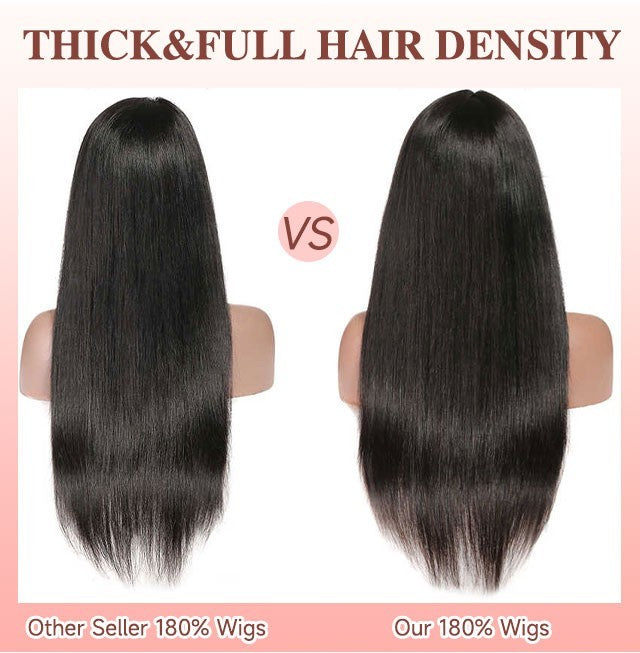 9A Straight Wigs 8×6 Transparent Lace Wig/8×6 HD Lace Wig Natural Black