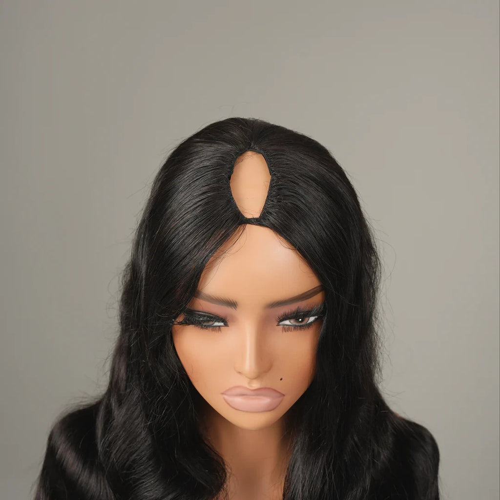 9A Virgin Hair U Part Wig Glueless V Part Wig Body Wave Wigs