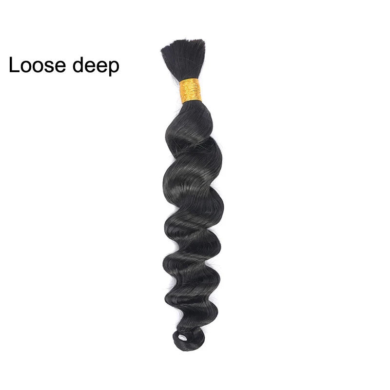 Curly Hair Weftless Bulk Hair 9A Virgin Human Hair For Boho Braided Hair
