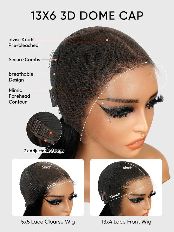 9A Loose Deep Wigs Human Hair Wigs 13×4 / 13×6 Frontal Transparent Lace