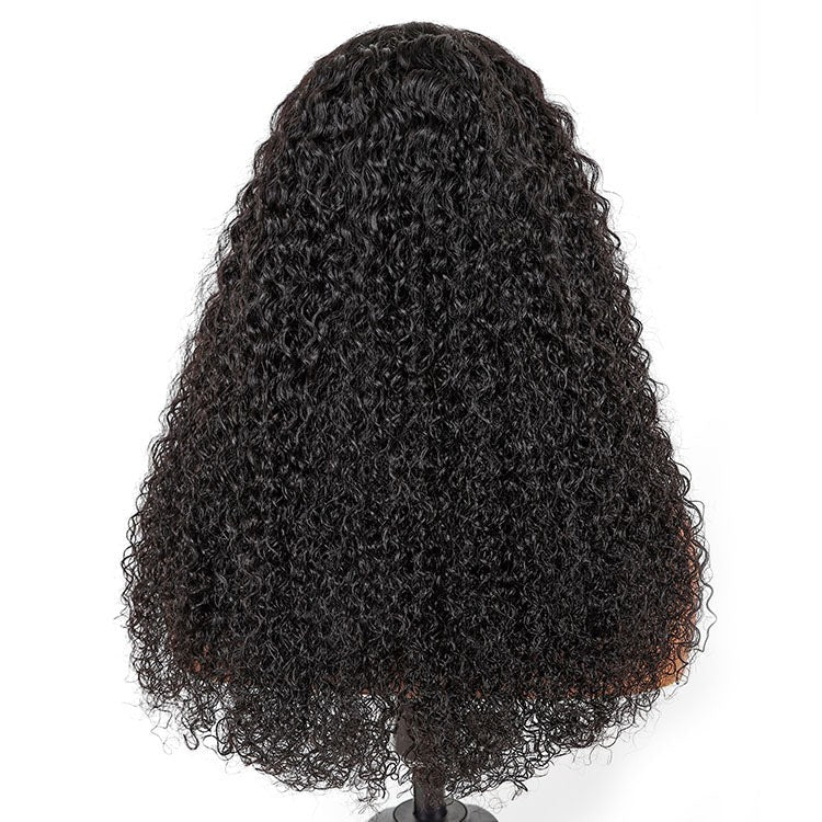 9A Virgin Hair V Part Deep Wave Wig U Part Curly Wigs With Drawstring Human Hair