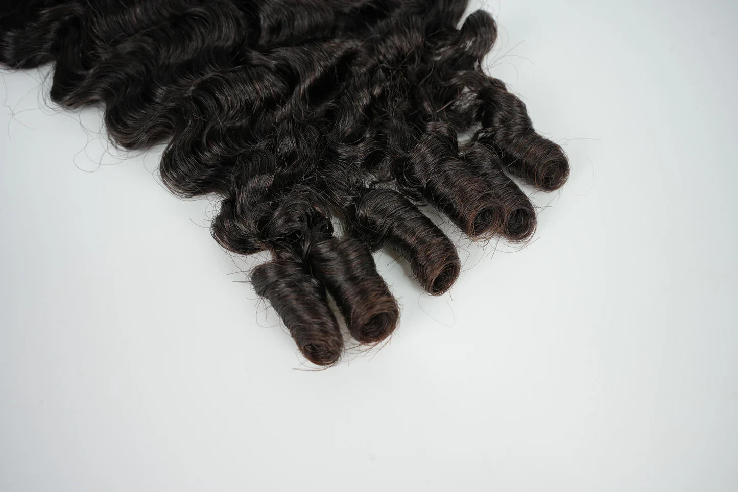 Raw Hair Burmese Curl Hair Bundle Weft 100% Unprocessed Raw Human Hair Black