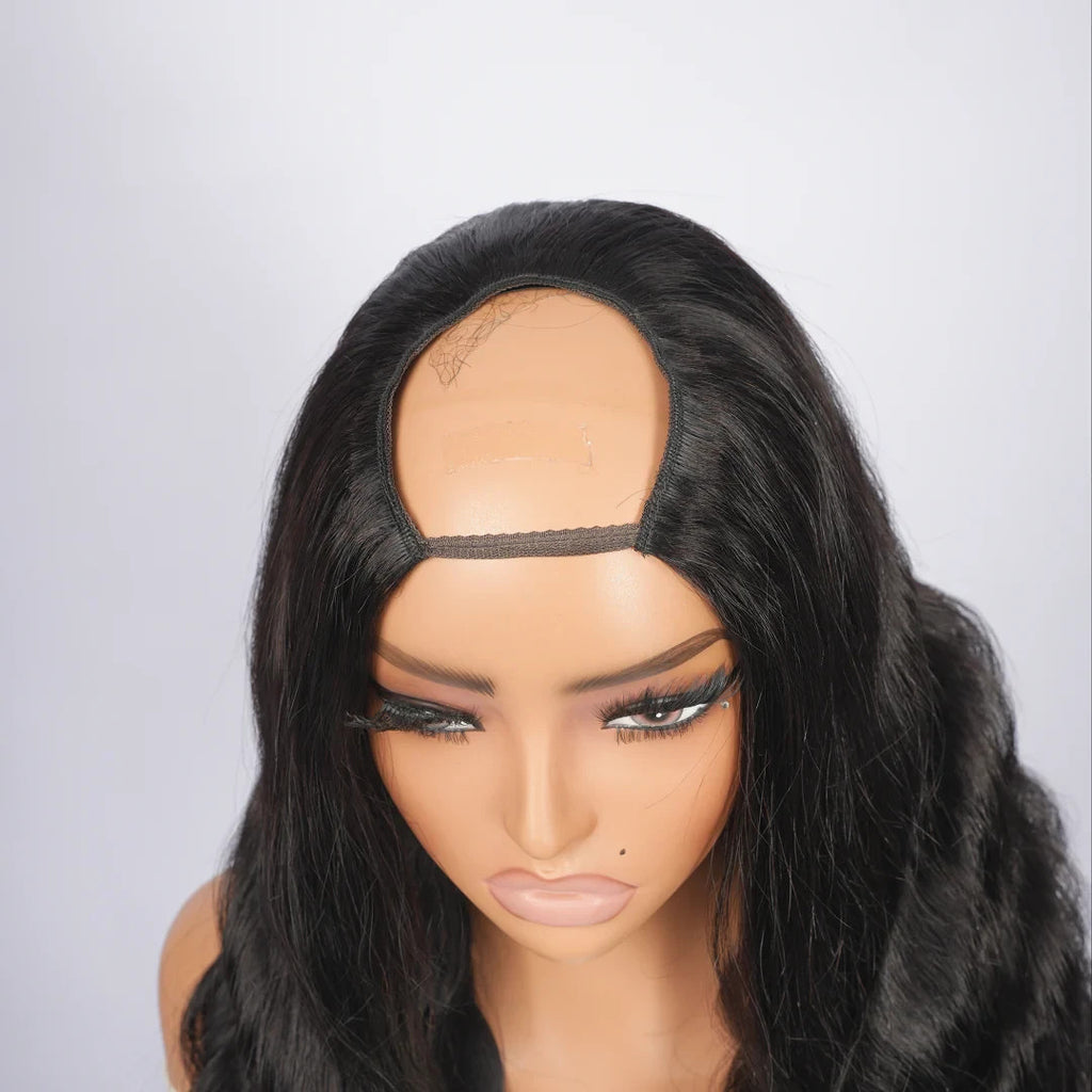 9A Virgin Hair U Part Wig Glueless V Part Wig Body Wave Wigs