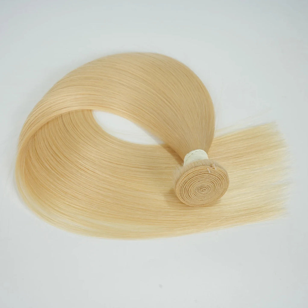 #613 Raw Hair Straight Bundle Weft Unprocessed 100% Human Hair Thick & Soft