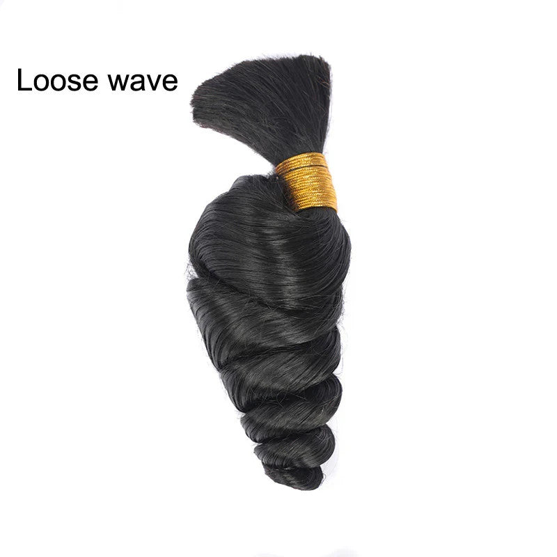 Curly Hair Weftless Bulk Hair 9A Virgin Human Hair For Boho Braided Hair